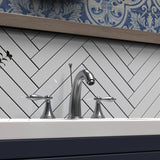 Bathroom Sink Faucet With Lift, Chrome Mid - arc Widespread - BUILDMYPLACE