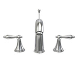 Bathroom Sink Faucet With Lift, Chrome Mid - arc Widespread - BUILDMYPLACE