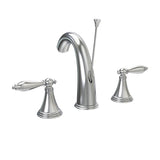 Bathroom Sink Faucet With Lift, Chrome Mid - arc Widespread - BUILDMYPLACE