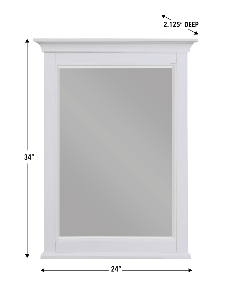 Bathroom Vanity Mirror - 24" W x 2 - 1/8" D x 32" H - Cunningham - BUILDMYPLACE