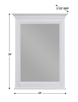 Bathroom Vanity Mirror - 24" W x 2 - 1/8" D x 32" H - Cunningham - BUILDMYPLACE