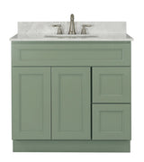 Bathroom Vanity Without Sink - Forest Green - BUILDMYPLACE