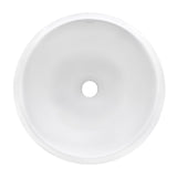 Bathroom Vessel Sink Round White Circular Above Counter Porcelain Ceramic - BUILDMYPLACE