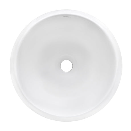 Bathroom Vessel Sink Round White Circular Above Counter Porcelain Ceramic - BUILDMYPLACE