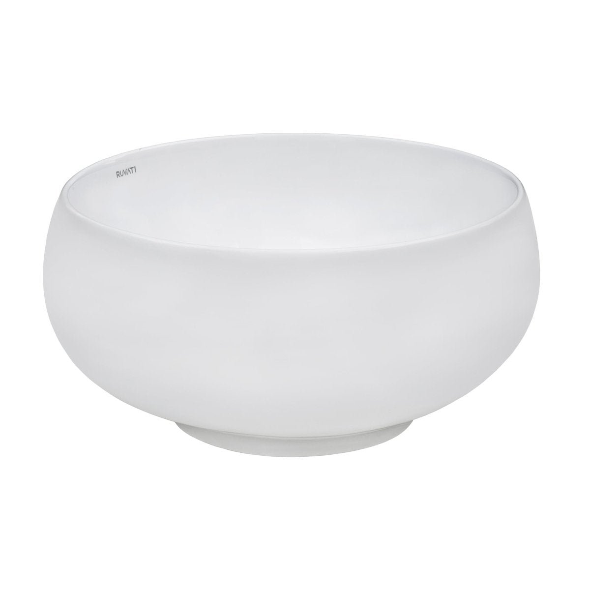 Bathroom Vessel Sink Round White Circular Above Counter Porcelain Ceramic - BUILDMYPLACE