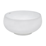 Bathroom Vessel Sink Round White Circular Above Counter Porcelain Ceramic - BUILDMYPLACE