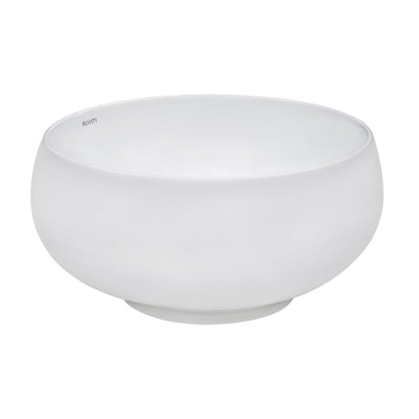 Bathroom Vessel Sink Round White Circular Above Counter Porcelain Ceramic - BUILDMYPLACE