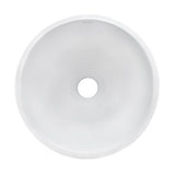 Bathroom Vessel Sink Round White Circular Above Counter Porcelain Ceramic - BUILDMYPLACE