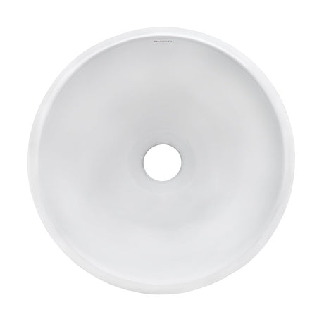 Bathroom Vessel Sink Round White Circular Above Counter Porcelain Ceramic - BUILDMYPLACE