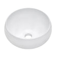 Bathroom Vessel Sink Round White Circular Above Counter Porcelain Ceramic - BUILDMYPLACE