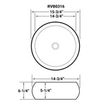 Bathroom Vessel Sink Round White Circular Above Counter Porcelain Ceramic - BUILDMYPLACE