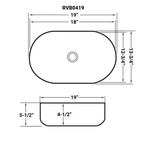 Bathroom Vessel Sink White Oval Above Counter Vanity Porcelain Ceramic - BUILDMYPLACE