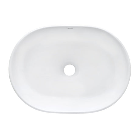 Bathroom Vessel Sink White Oval Above Counter Vanity Porcelain Ceramic - BUILDMYPLACE