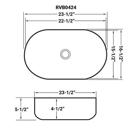 Bathroom Vessel Sink White Oval Above Counter Vanity Porcelain Ceramic - BUILDMYPLACE