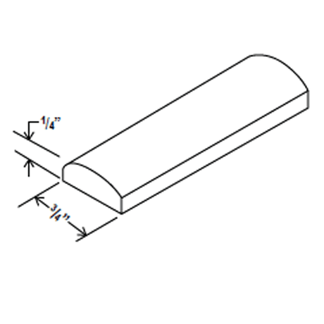 Batten Moulding - 96"W x 1/4"H x 3/4"D - Aria White Shaker - RTA - BUILDMYPLACE