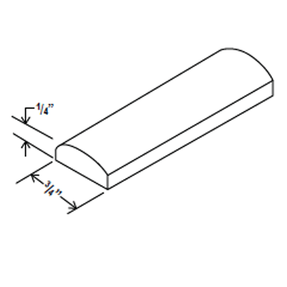 Batten Moulding - 96"W x 1/4"H x 3/4"D - Charleston White - RTA - BUILDMYPLACE