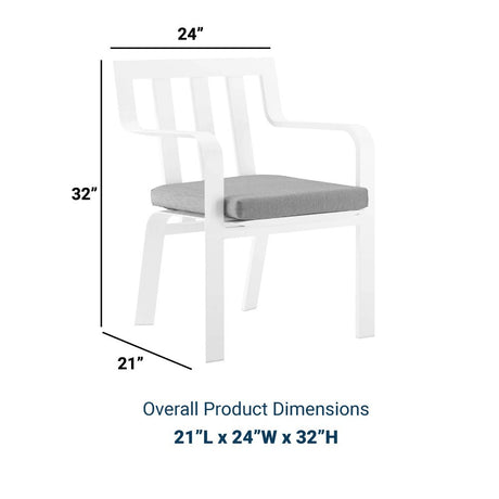 Baxley Stackable Outdoor Patio Aluminum Dining Armchair - BUILDMYPLACE