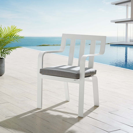 Baxley Stackable Outdoor Patio Aluminum Dining Armchair - BUILDMYPLACE