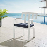 Baxley Stackable Outdoor Patio Aluminum Dining Armchair - BUILDMYPLACE
