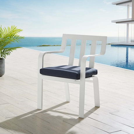 Baxley Stackable Outdoor Patio Aluminum Dining Armchair - BUILDMYPLACE