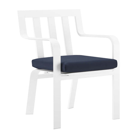 Baxley Stackable Outdoor Patio Aluminum Dining Armchair - BUILDMYPLACE