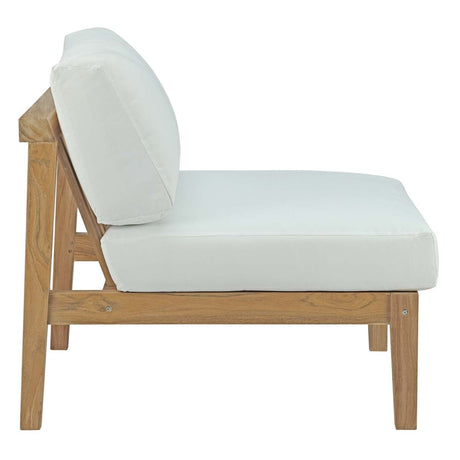 Bayport 4 Piece Armless Outdoor Patio Teak Set - BUILDMYPLACE