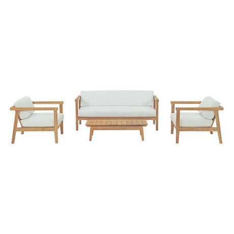 Bayport 4 Piece Outdoor Patio Teak Set - BUILDMYPLACE
