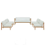 Bayport 5 Piece Outdoor Patio Teak Set - BUILDMYPLACE