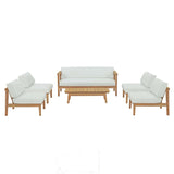 Bayport 6 Piece Outdoor Patio Teak Set - BUILDMYPLACE