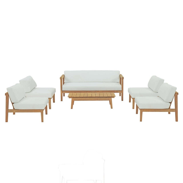 Bayport 6 Piece Outdoor Patio Teak Set - BUILDMYPLACE