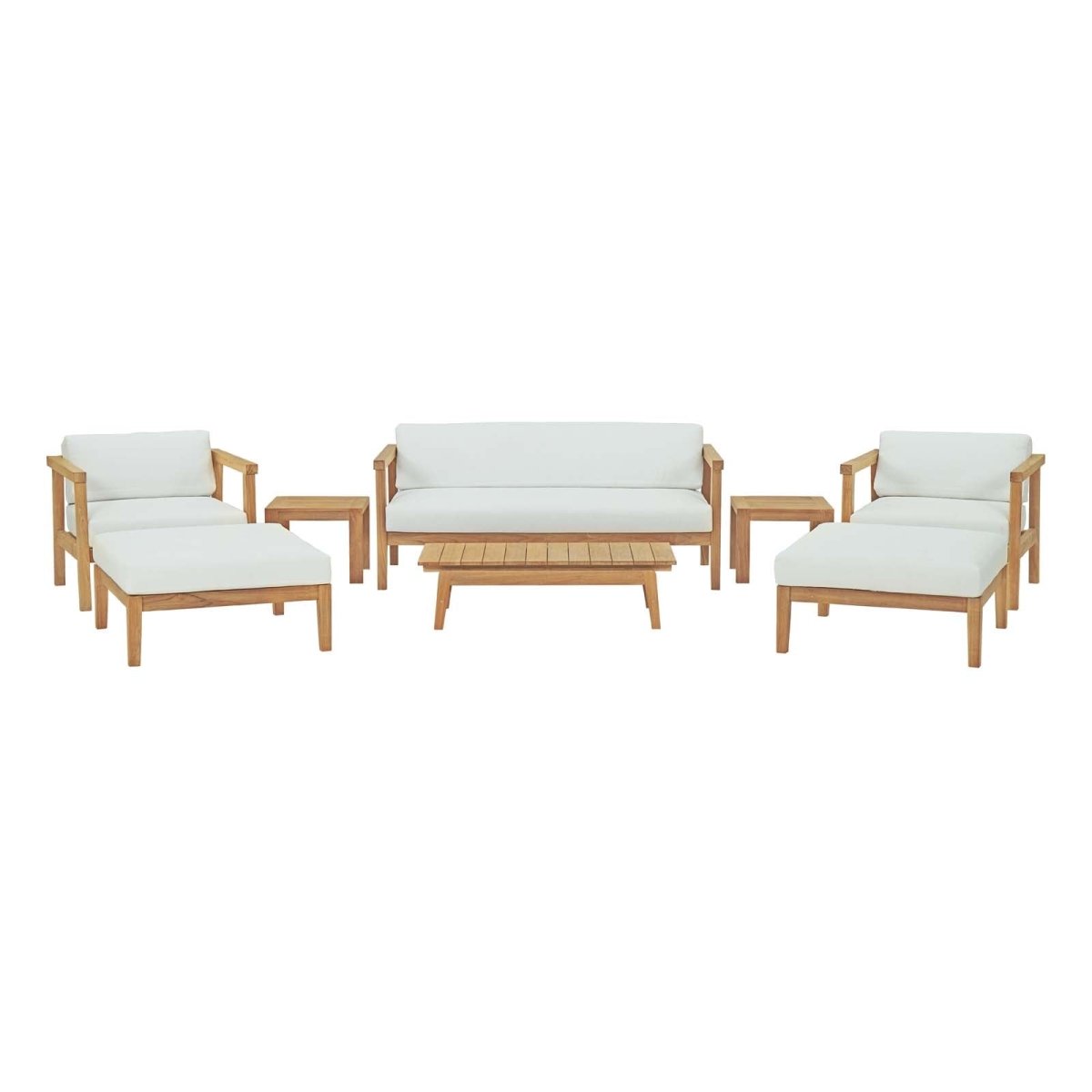 Bayport 8 Piece Outdoor Patio Teak Set - BUILDMYPLACE
