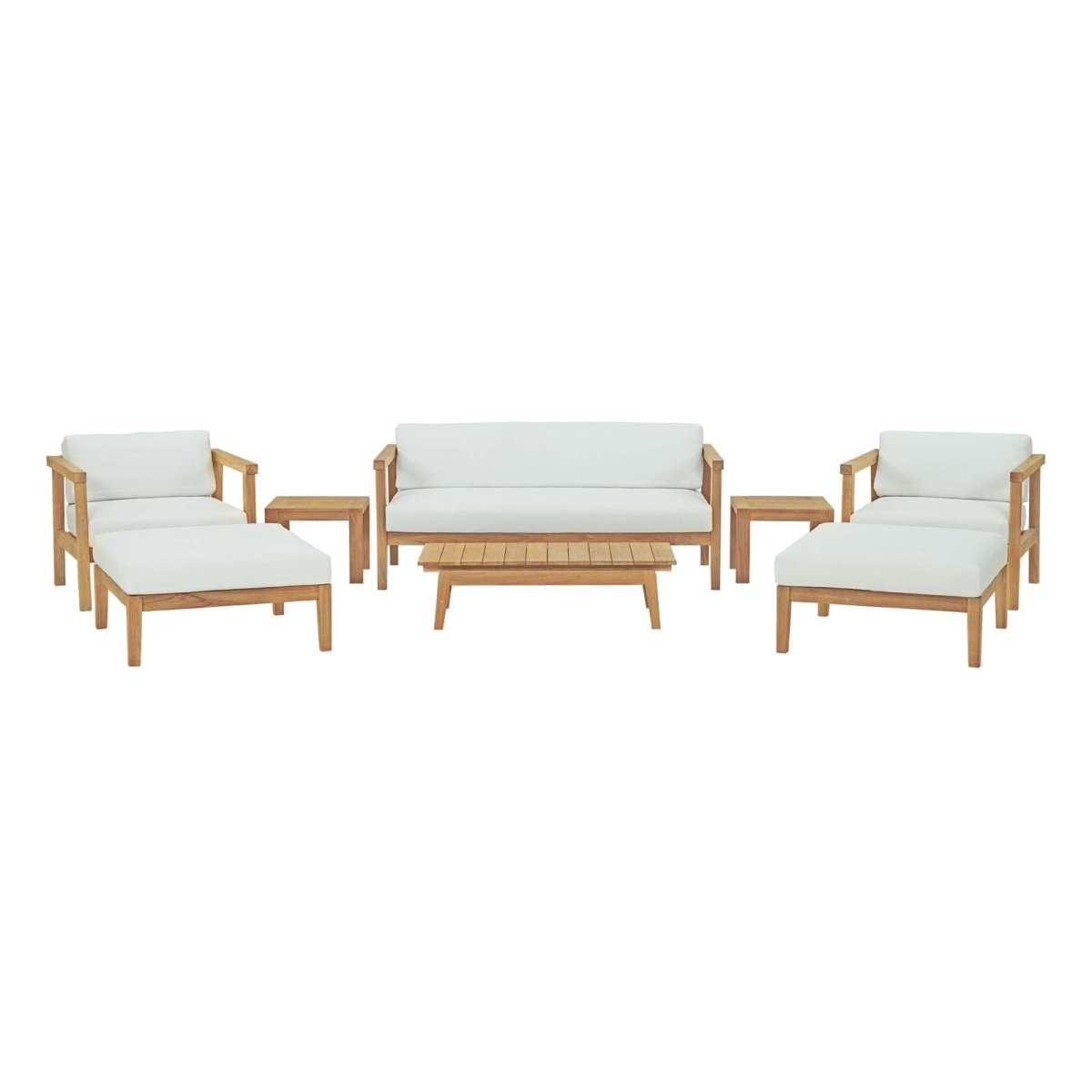 Bayport 8 Piece Outdoor Patio Teak Set - BUILDMYPLACE