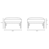 Bayport Outdoor Patio Teak Ottoman - BUILDMYPLACE