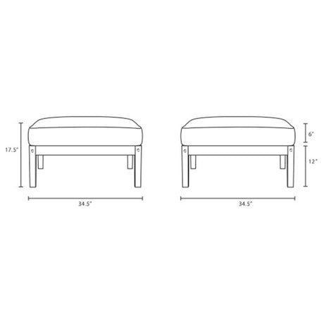 Bayport Outdoor Patio Teak Ottoman - BUILDMYPLACE