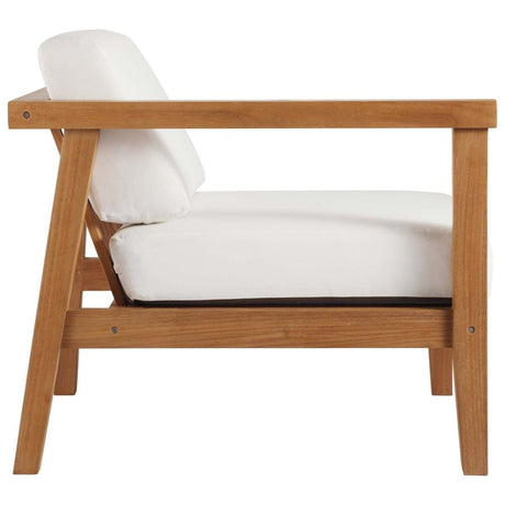 Bayport Outdoor Patio Teak Wood 2 - Seater Loveseat - BUILDMYPLACE