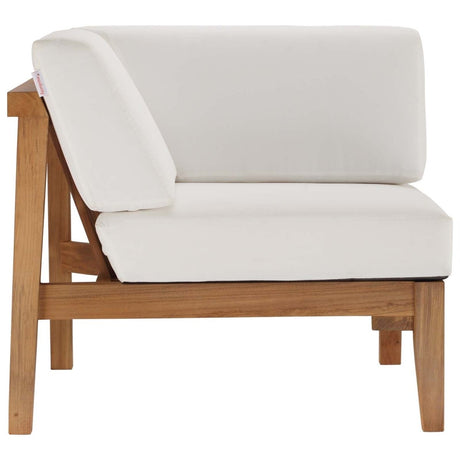 Bayport Outdoor Patio Teak Wood Corner Chair - BUILDMYPLACE