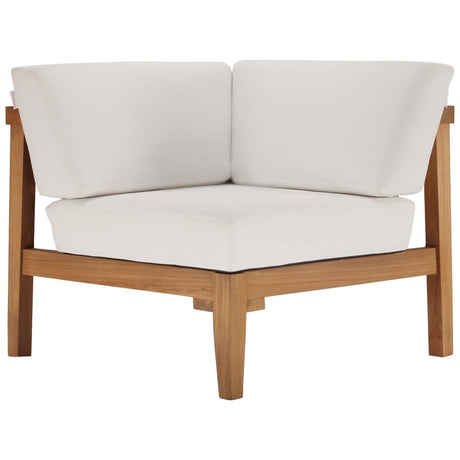 Bayport Outdoor Patio Teak Wood Corner Chair - BUILDMYPLACE