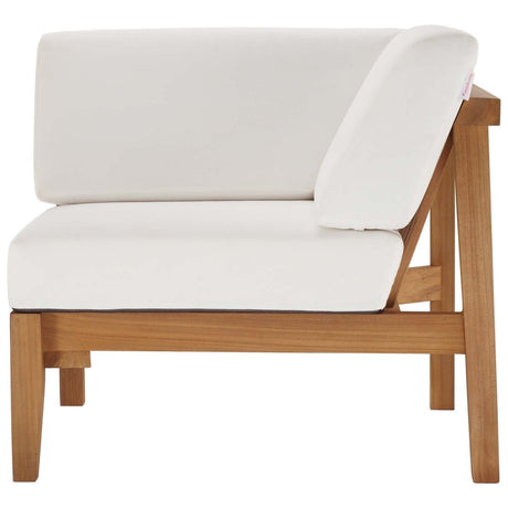 Bayport Outdoor Patio Teak Wood Corner Chair - BUILDMYPLACE