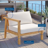 Bayport Outdoor Patio Teak Wood Left - Arm Chair - BUILDMYPLACE