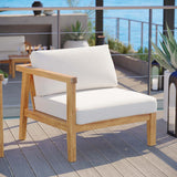 Bayport Outdoor Patio Teak Wood Left - Arm Chair - BUILDMYPLACE