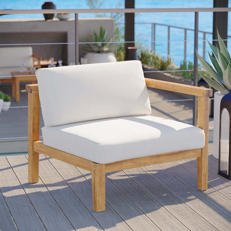 Bayport Outdoor Patio Teak Wood Right - Arm Chair - BUILDMYPLACE