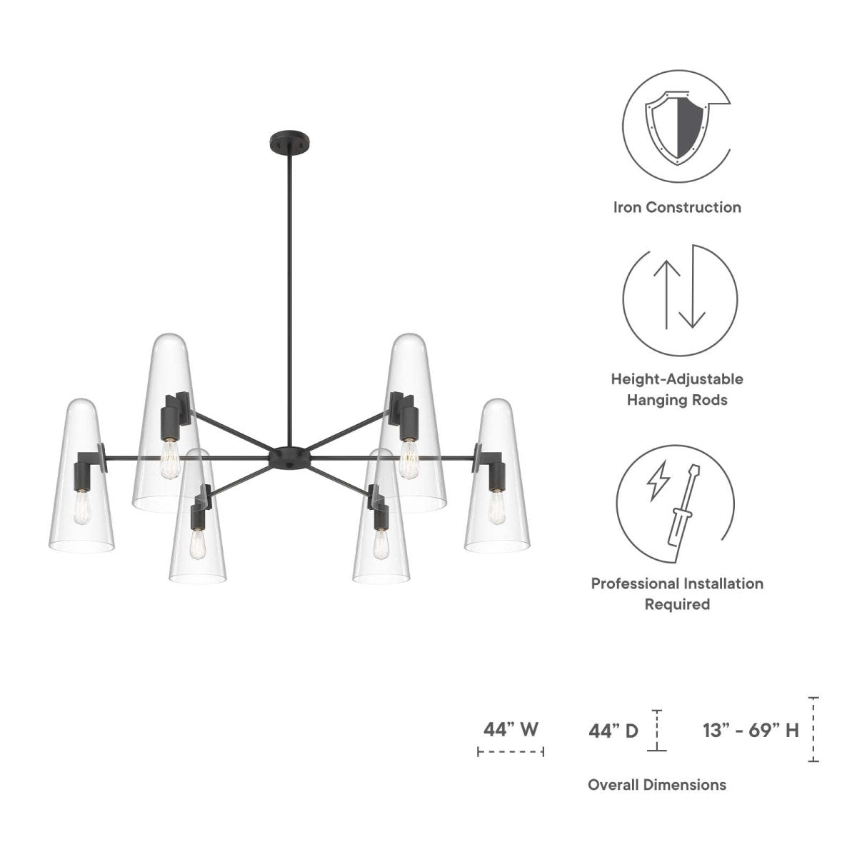 Beacon 6 - Light Chandelier - BUILDMYPLACE