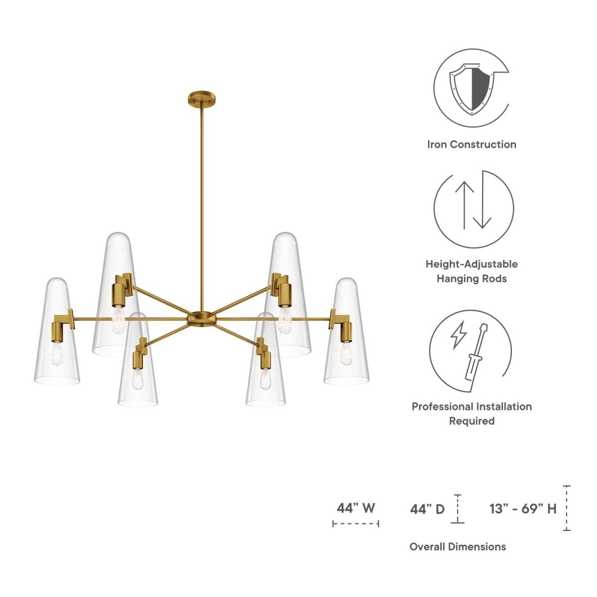 Beacon 6 - Light Chandelier - BUILDMYPLACE