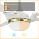 BEDFORD 52 inch 3 - Blade Smart Ceiling Fan with LED Light & Remote - LEDMyPlace