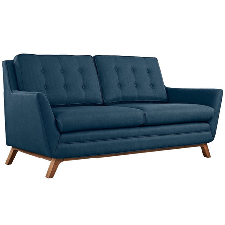 Beguile Upholstered Fabric Loveseat - BUILDMYPLACE