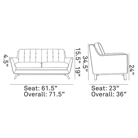 Beguile Upholstered Fabric Loveseat - BUILDMYPLACE