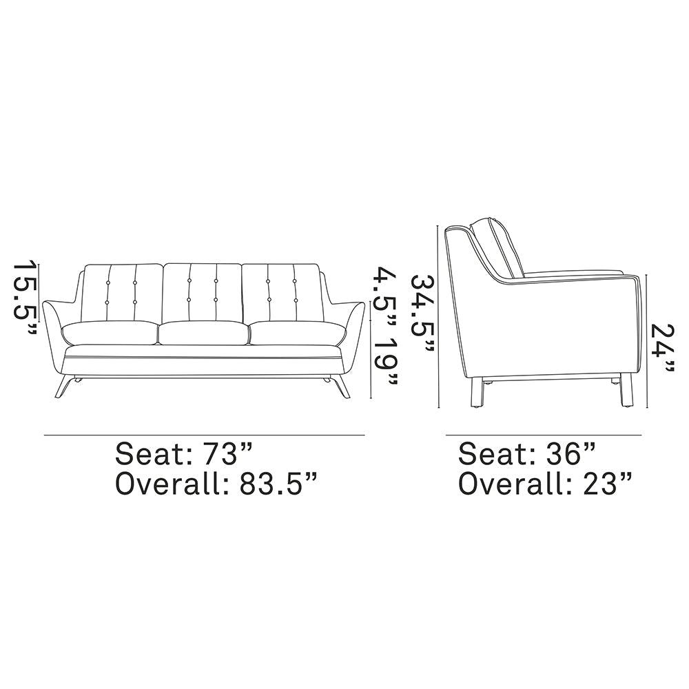 Beguile Upholstered Fabric Sofa - BUILDMYPLACE