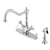 Bel Air Mono Deck Mount Kitchen Faucet With Brass Sprayer - BUILDMYPLACE