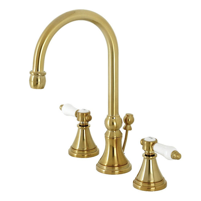 Bel Air Widespread Bathroom Faucet with Brass Pop Up - BUILDMYPLACE