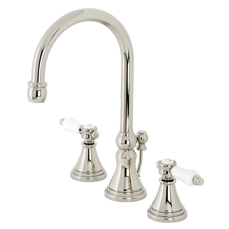 Bel Air Widespread Bathroom Faucet with Brass Pop Up - BUILDMYPLACE